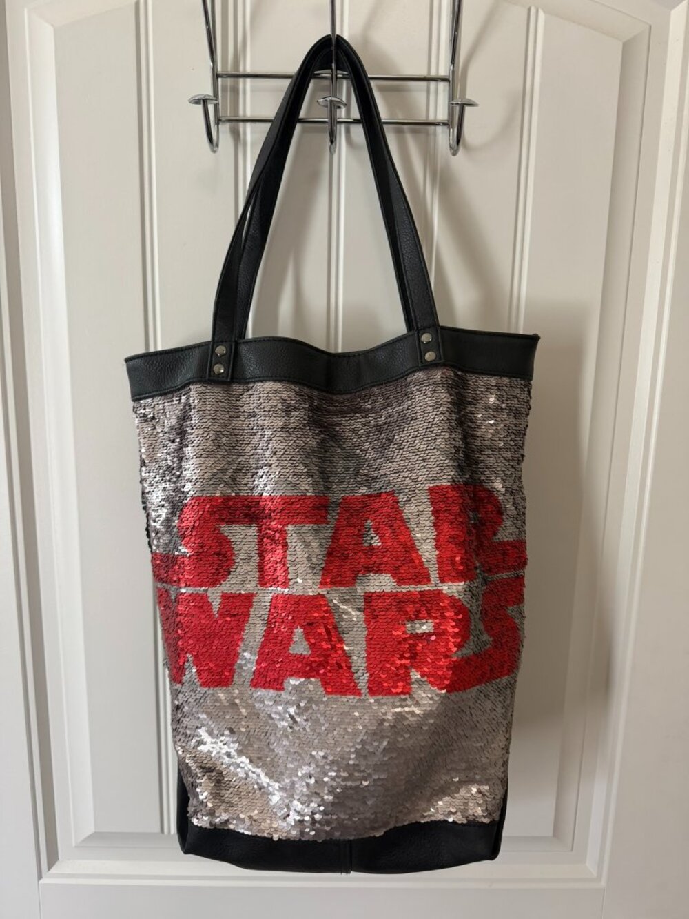 Disney Parks Star Wars Resistance First Order Flip Sequin Tote Bag